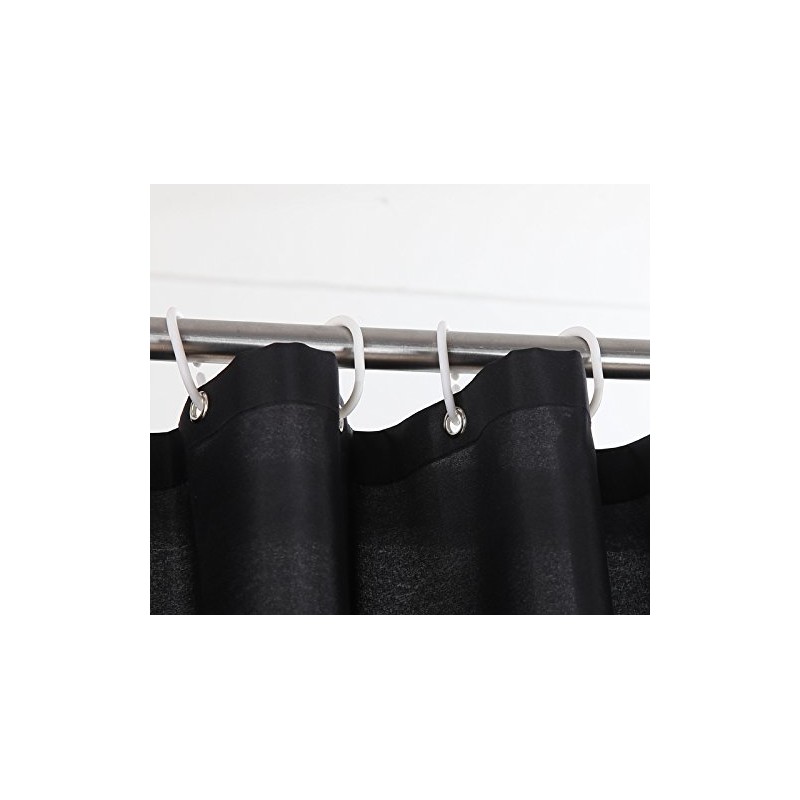 Sfoothome 180cm Wide x 200cm Long Black Shower Curtain,Waterproof Shower