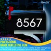 Reflective Mailbox Number for Outside, White Self Adhesive Numbers for