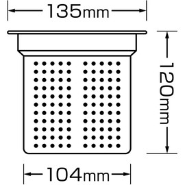 Wahei Freiz SUI-6091 Drain Strainer, For Sink Surroundings, Pure Copper, Deep Type, 4.7 inches (12 cm), Made in Japan