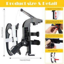Spray Can Extension Pole Adaptor, Adjustable Sprayer Adaptor for Wasp Hornet Carpenter, Pro Spray Can Extender for Wasp Spray Killer, Spray Paint,Tree Spray, Window Cleaner, Spray Can Trigger Handle