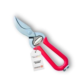 TOPANBIETER 999 Gartenschere – 14 cm rote Obst- und Blumenschere, ideal für kleine Hände, vielseitig einsetzbar im Garten als Strauchschere und Rosenschere, leichte Gartenhandschere