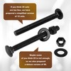 CNQLIS Carriage Bolt Kit, 3/8 x3-1/2 Inch Black Rustproof Carriage