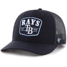 47 TP Tampa Bay Rays Squad Trucker Snapback Cap, Adjustable Hat Black