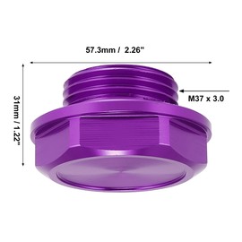 Toyota RAV4 Corolla 4Runner Sienna Tundra Tacoma Camry Venza C-HR Purple Aluminum Alloy Oil Tank Cap
