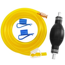 FACFUEL Hand Fuel Transfer Pump,Gas Siphon Pump for Gasoline Transfer,Manual Hand Water pump,Fuel Transfer Pump for Gas Oil Petrol Diesel, Water, Liquid,with 17.5mm 10 Ft PVC Siphon Hose