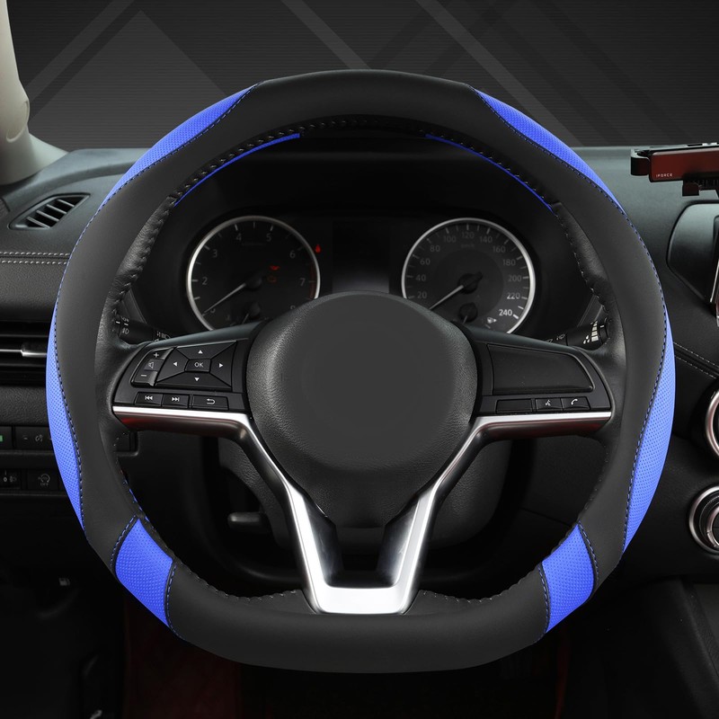 West Llama Flat Bottom Car Steering Wheel Cover for Nissan,D