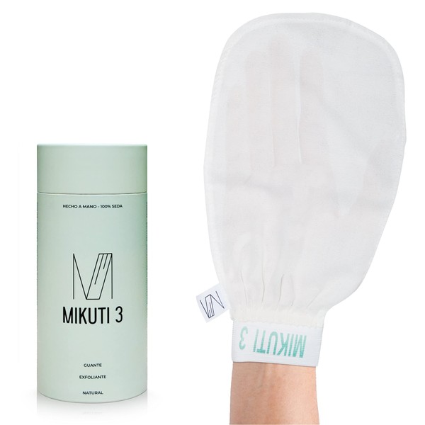 100% Natural Silk Body Exfoliating Glove - Exfoliating Glove for Bath and Shower, Eliminates Dead Cells, Eliminates Self-Tanners, Reduces Stretch Marks and Cellulite