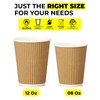 Zuvo Ripple Takeaway Paper Coffee Cups - [30 Cups -