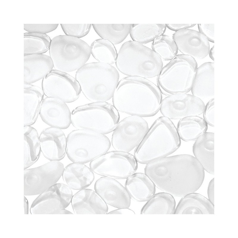 interDesign Pebblz Shower Mat, Clear
