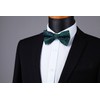 HISDERN Bow Tie with Pocket Square for Men Plain Adjustable