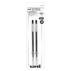 Uniball Jetstream Ballpoint Pen Refills, 1.0mm Bold Point, Black Ink, 6 Refills