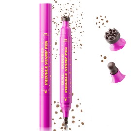 Noerrors Braun Freckle Stamp Pen, 2 in 1 Magic Artificial Freckles with Single Gourd Tip for Natural Lifelike False Freckles, Waterproof Long-Lasting Sun-Kissed Makeup #02