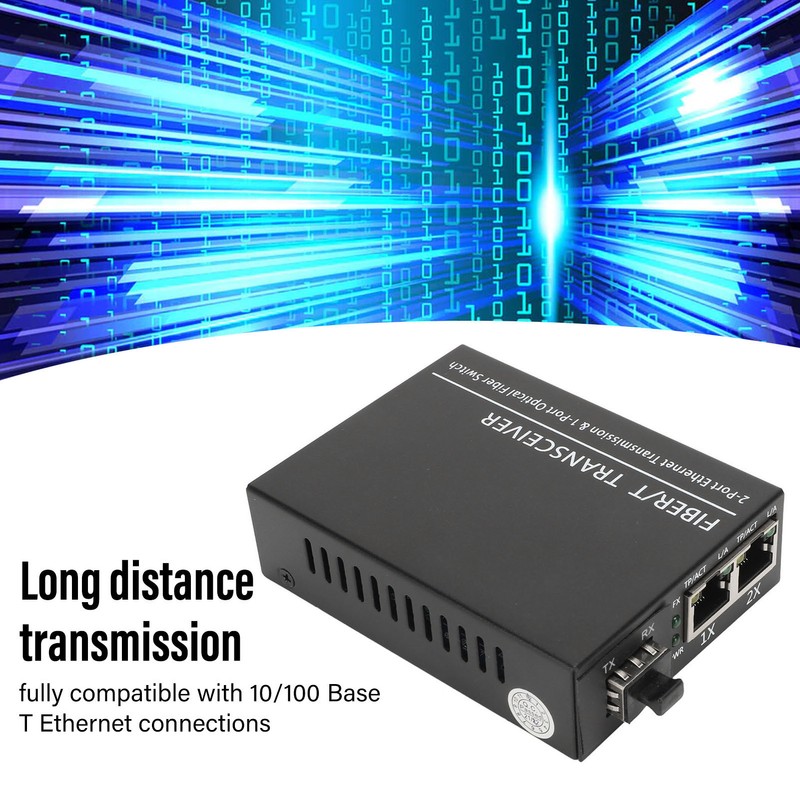 Fiber Transceiver 100M SFP to RJ45 Multifunctional Compatibility Optical Media