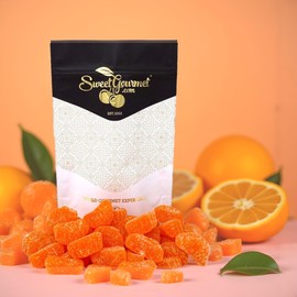SweetGourmet Orange Fruit Slices, Sugar Coated Jelly Candy, 2.5-Pound Bulk Bag, Naturally Flavored, Gluten-Free