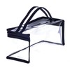 Pequeña bolsa rectangular de PVC transparente para maquillaje, organizador de