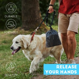 4 Pack Dog Poop Bag Holders for Leashes, Hands Free Waste Bag Holder, Poop Bag Carrier for Leash, Pet Doggy Puppy Bag Holder, Doggie Poop Leash Clip (Green)