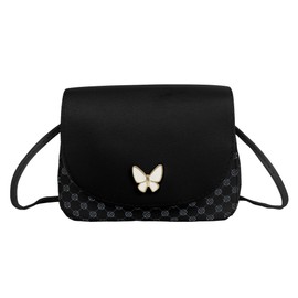Jiusely Small Crossbody Bag for Girls, Shoulder Handbag with Butterfly Buckle, PU Leather Messenger Bags, Cute Shell Bag Purse Gifts for Teens Girls