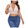 SOLY HUX Women's Plus Size Bras Lace Wireless Bra Halter