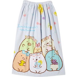 Marushin 6575029500 Wrap Towel, Sumikko Gurashi, 31.5 inches (80 cm) Length, For Children, Wearable Bath Towel, Roll Towel, Girls, Boys, Character