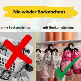 Sock Guard Pack of 20 - Sock Holders for Washing Machine, Sock Clips & Sorter, Laundry Organiser Against Sock Loss & Tangling, Plastic Sock Clips (Red)