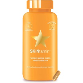 HAIRtamin SKINtamin Píldoras de colágeno vegetariano | Los mejores suplementos de colágeno vegano para mujeres para apoyar la firmeza de la piel y las arrugas | Suplemento para la piel formulado para ayudar a reducir las imperfecciones