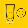 JoyJolt Spike Double Wall Glasses, Cocktail Beer Drinkware Glass Set