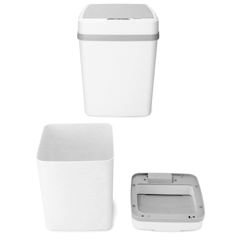 QWORK® Automatic Sensor Trash Can Touchless Motion Sensor Bin with