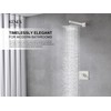 KENES Modern Brushed Nickel Shower Faucet, Square Shower Trim Kit