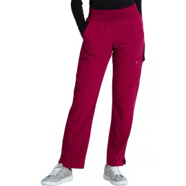 ALLHEART Luxe Supreme by AllHeart Women's Yoga Scrub Pant LGP WINE/BURGUNDY