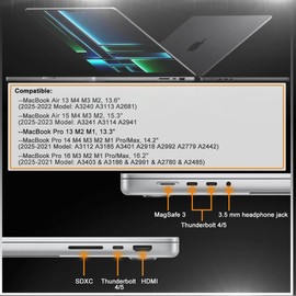 9 fundas antipolvo para MacBook Air de 13.6 pulgadas, 15.3 pulgadas, M4 M3 M2, MacBook Pro 14 16 M4 M3 M2 M1, MacBook Pro 13 M2 M1, enchufe antipolvo para HDMI, Thunderbolt, SD, puerto de cargador,