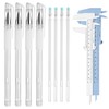 Eyebrow Mapping Kit, 4Pcs Eyebrow Microblading Marker Pens with 4