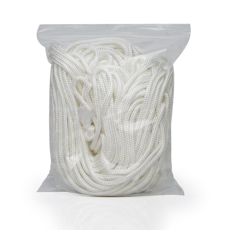 Aoneky 1/8 Inch Braided Nylon Rope, 32 Feet White Utility