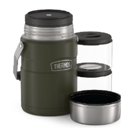 Thermos Stainless King Big Boss Vacuum Insulated Food Jar - Matte Army Green 1.39L