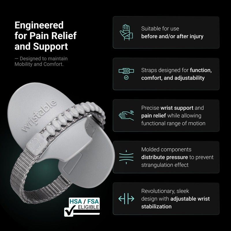 Wristable® Wrist Brace - Versatile Wrist Support Ideal for Pain