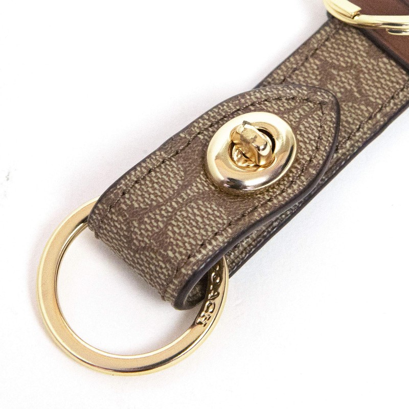 Coach F49314 GDKHA Outlet Trigger Snap Bag Charm Signature Canvas