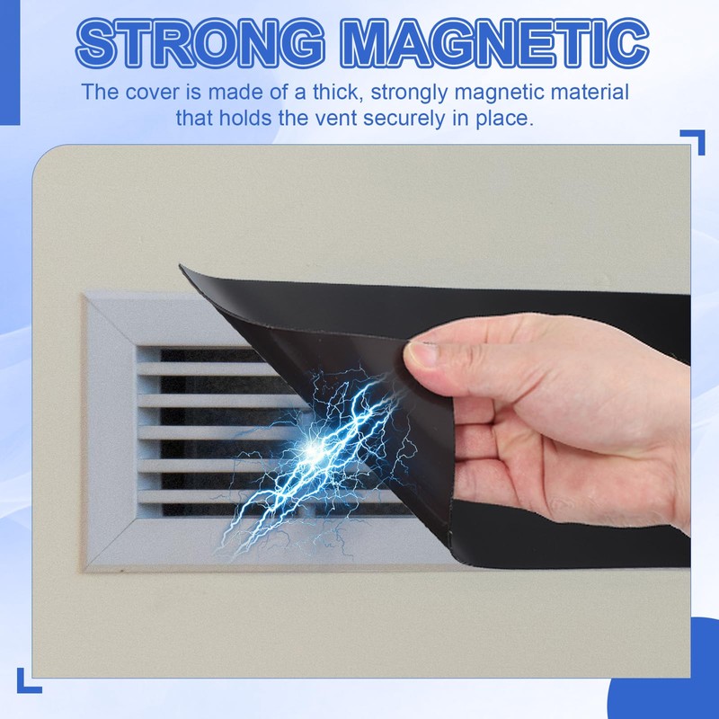PATIKIL Rectangle Magnetic Vent Covers 14x5.5 Inch, Floor Air Vent