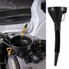 6 Pcs Plastic Funnel Set, Long Mouth Automotive Funnel in