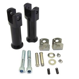 1 Pair Passenger FootPeg Support Bracket Kit For Harley Softail Deluxe Breakout Fat Bob 18-Later (except FXDRS) Models (Black)