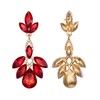 EleQueen Women's Gold Plated Red Rhinestone Crystal Marquise-cut Pear Shape