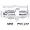 OXCANO 6AN Male Flare to M16x1.5 O Ring Seal Power