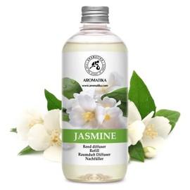 Recambio de Difusor con Aceite Esencial Jazmín 500ml - Puro & Natural - Aroma de Intensas y Duraderas - Aromatizar Aire en Cuartos - Baños - Hogares -