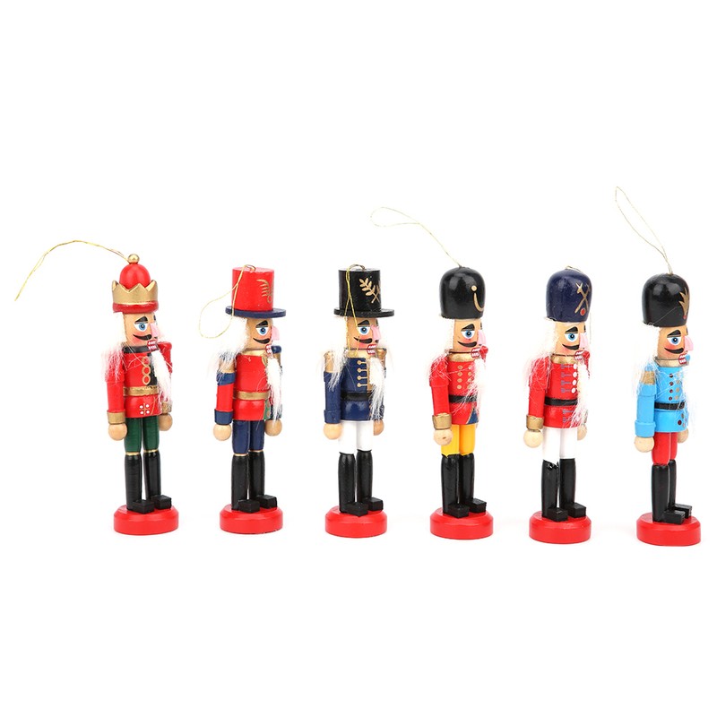 Wooden Nutcracker Doll Soldier Puppet Christmas Ornaments Decoration for Home