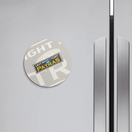 Unbranded Patras Retro Travel Tin Sign | 4'' X 4'' Round Decorative Magnet