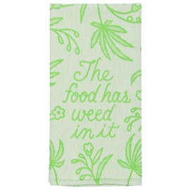 BlueQ Dish Towel: Food Has Weed In It