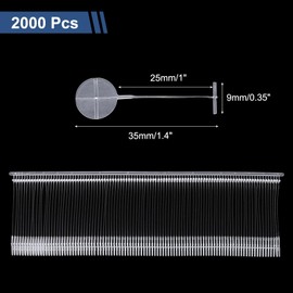 sourcing map Standard Tagging Fasteners,Plastic Regular,Standard Label Gun Price Tagging Barbs for Garment Price Tag Label Tagging Barbs 1 x 0.31 Inch, Pack of 2000 White