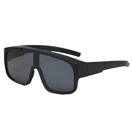 Moman Motorcycle Riding Glasses Extreme Sports Wrap Sunglasses, Black, Grey