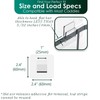 Jovware Adhesive Shower Caddy Replacement Sticker - Flat Hooks for