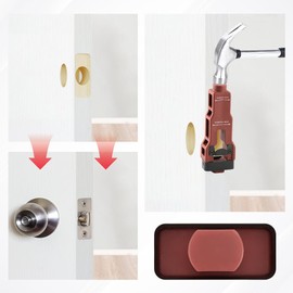 Fits 1-3/4" or 1-3/8" Thick Doors for Clean, Accurate Latch Installation, Ideal for DIY and Professional Door Work