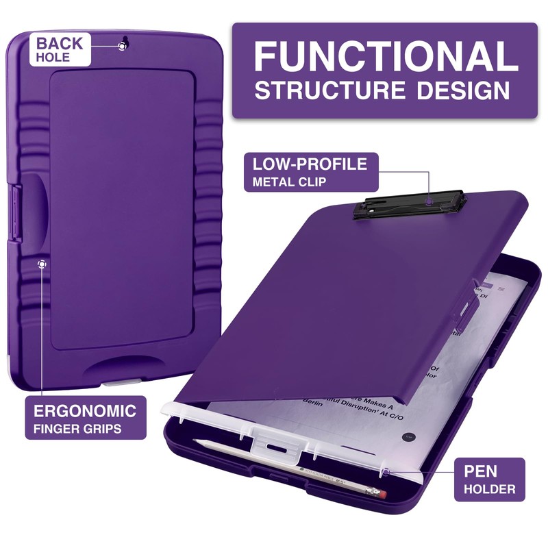 Sooez Clipboard with Storage, High Capacity Nursing Clipboards with Pen