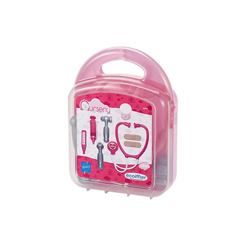 Ecoiffer 2875 Doll Doctor's Case Play Parts Pink
